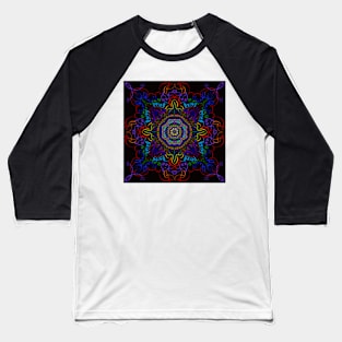 Brilliant on black mandala Baseball T-Shirt